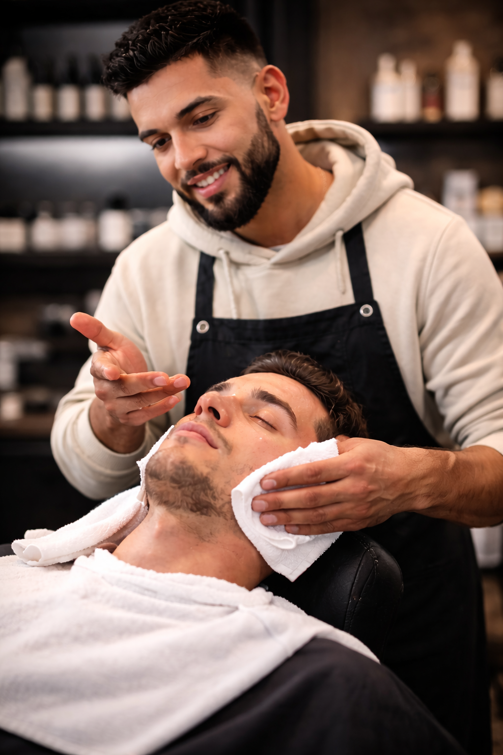 Barbier 9Cut - soin visage et finitions